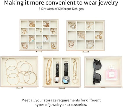 Large Jewelry Holder Organizer, 6 Layer Jewelry Box - Image 4