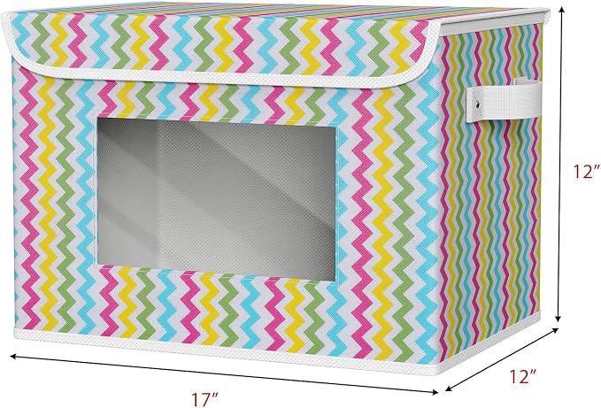 Univivi Fabric Foldable Storage Boxes Large Collapsible Stackable Storage Bins - Image 2