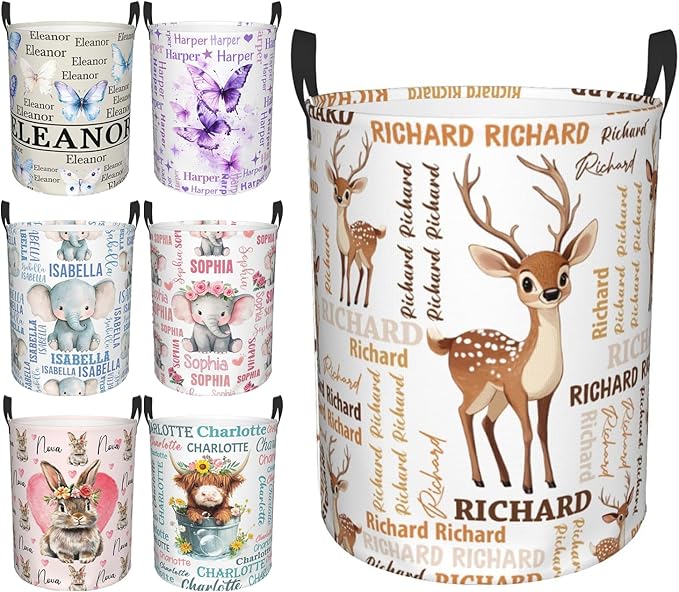 Custom Name Laundry Hamper, Personalized Laundry Baskets by PersonalizedGift