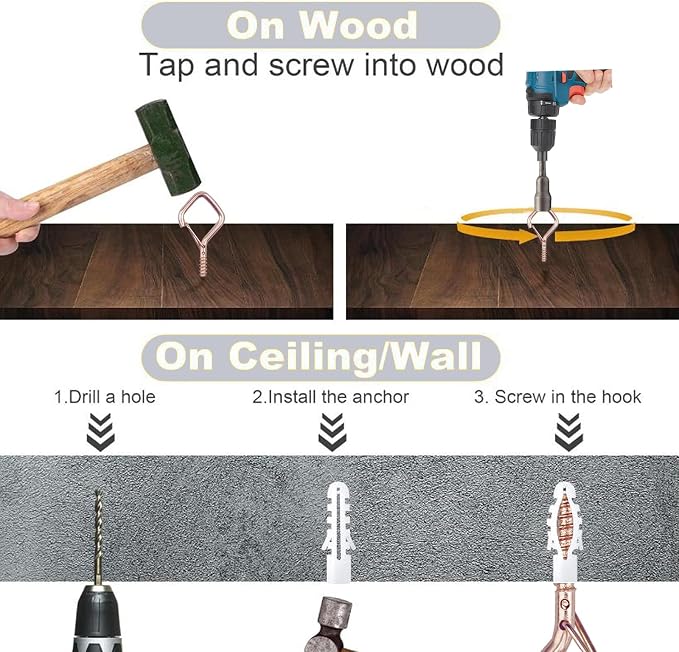 20PCS Eye Screw Hooks for Hanging Heavy Duty - Image 6