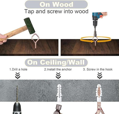 20PCS Eye Screw Hooks for Hanging Heavy Duty - Image 6