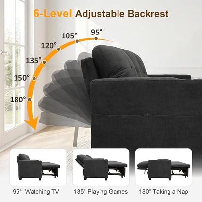 KCGKCG 82" L Shaped Sleeper Sofa Bed, Pull Out Couch Bed - Image 3