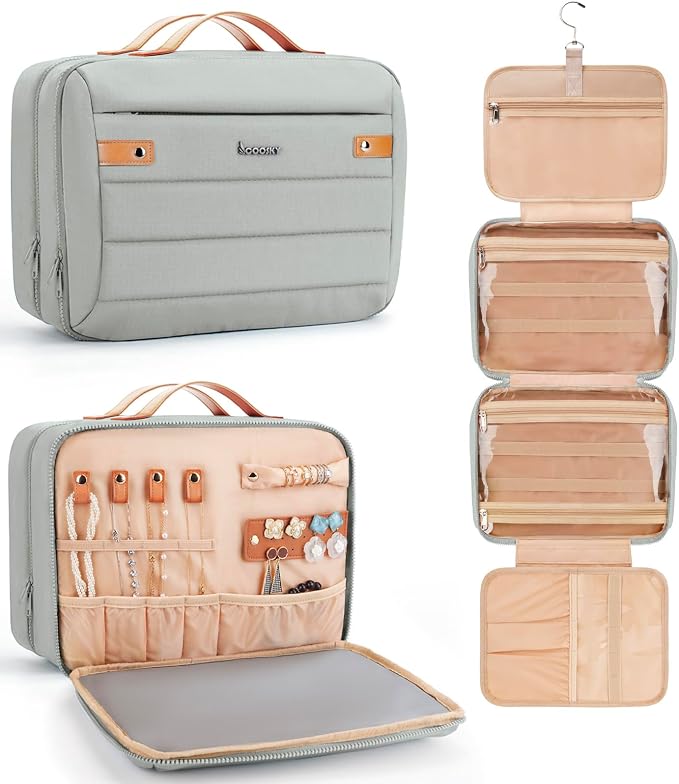 Women's Hanging Toiletry Bag, Waterproof Travel Cosmetic Organizer by COOSKY