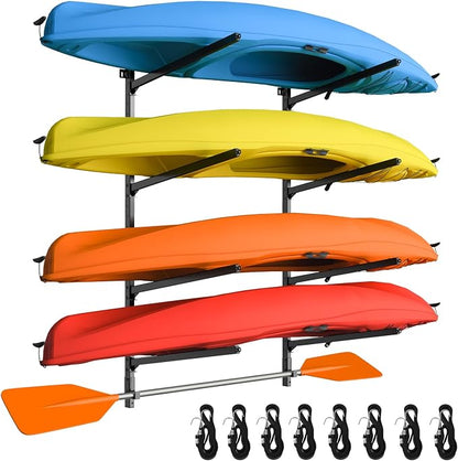 Kayak Storage Rack Wall Mount, Heavy Duty Kayak Wall Mount by LXVOOEE