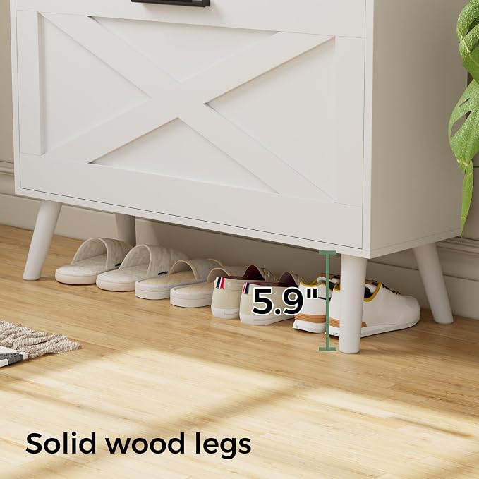 Homleke Farmhouse Shoe Storage Cabinet - Image 4