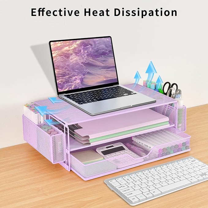 AUPSEN Computer Monitor Stands Riser，2-Tier Desk Organizers and Accessories - Image 6