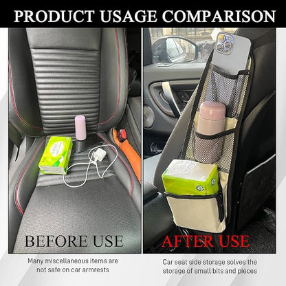 2PCS Car Seat Side Organizer, Seat Side Storage Pocket, Car Multi-Pockets - Image 4
