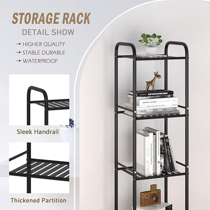 JSB 3 Tier Narrow Bathroom Shelving Unit, Kitchen Storage Rack Organizer Metal - Image 3