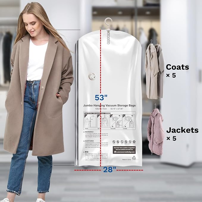 Hanging Vacuum Storage Bags For Clothes - Image 7