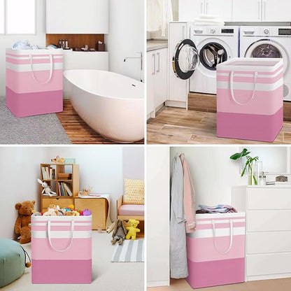 HomeHacks 2 Pack Large Laundry Baskets, Waterproof, Freestanding Laundry Hampers - Image 6