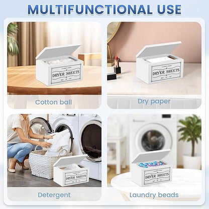 Dryer Sheet Holder and Lid, Dryer Sheet Container, Laundry Pods Dispenser - Image 5