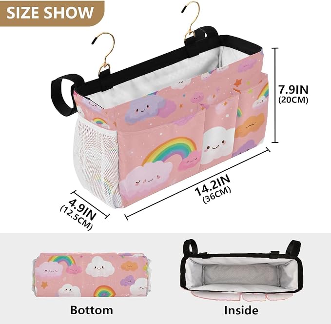 Multicolored Stars Rainbows Bedside Caddy - Image 4