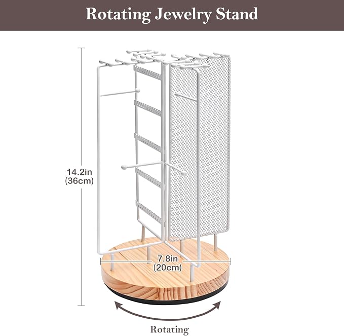 ProCase Rotating Jewelry Organizer Stand Earring Holder Organizer - Image 4