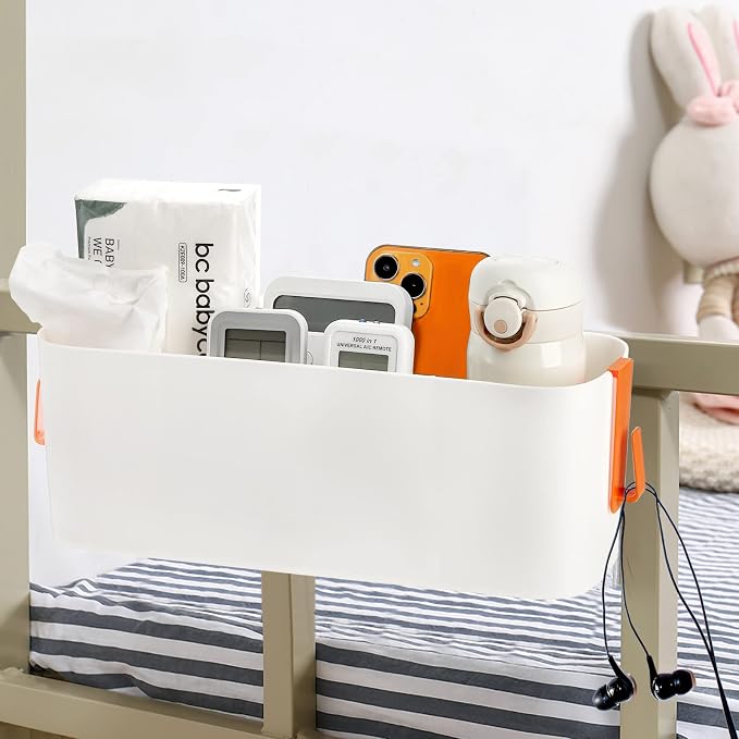 Yopay 2 Pack Bedside Caddy Organizer, Plastic Bunk Bed Shelf, Dorm Bedside - Image 4