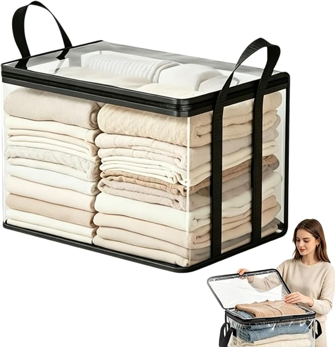 Large Heavy-Duty Thick Plastic Clear Storage Bag by TAIRUNF