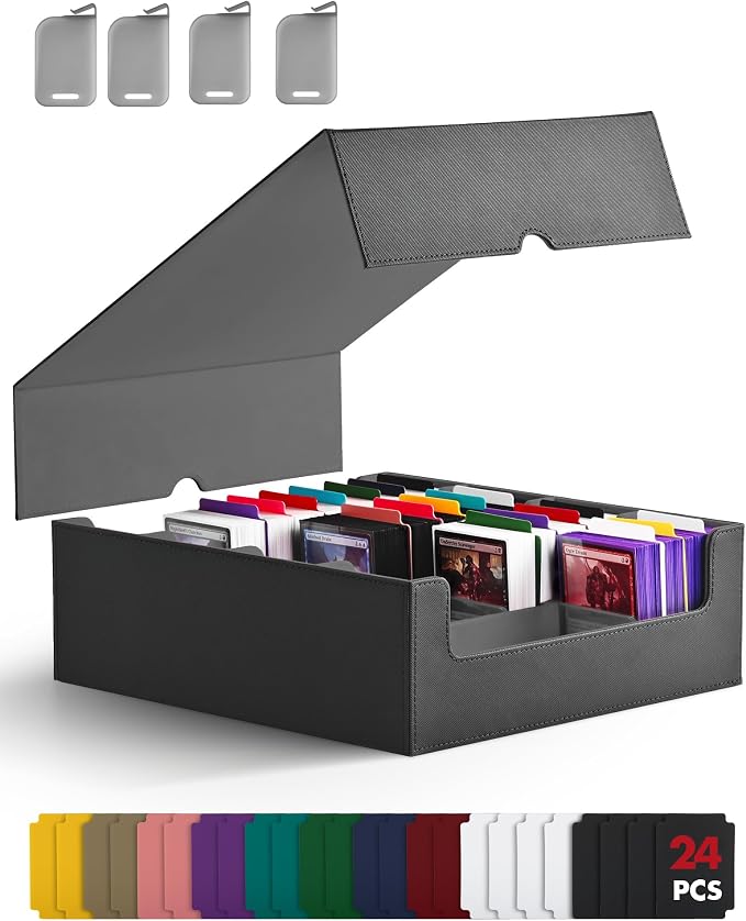 ZLCA Card Storage Box for MTG PTCG, Commander Deck Box Holds 3200+ Cards by ZLCA