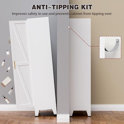 71" Tall Metal Pantry Cabinet, Kitchen Storage Cabinet - Image 6