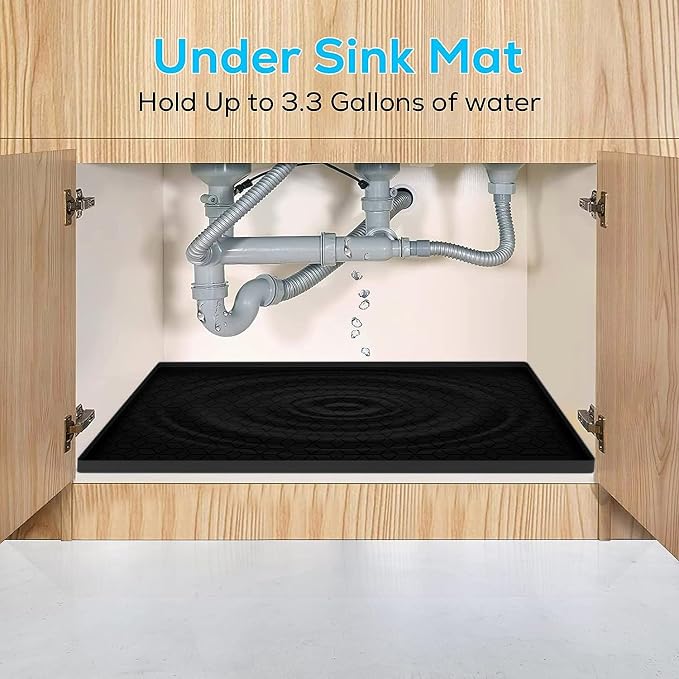 Under Sink Mat, Silicone Waterproof Under Sink Liner, Sink Cabinet Organizer - Image 6