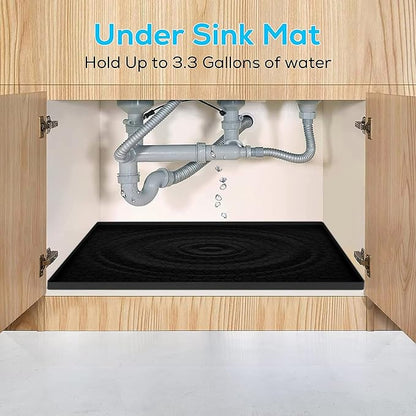 Under Sink Mat for Kitchen Silicone Waterproof Under Sink Liner, Flexible Sink - Image 2