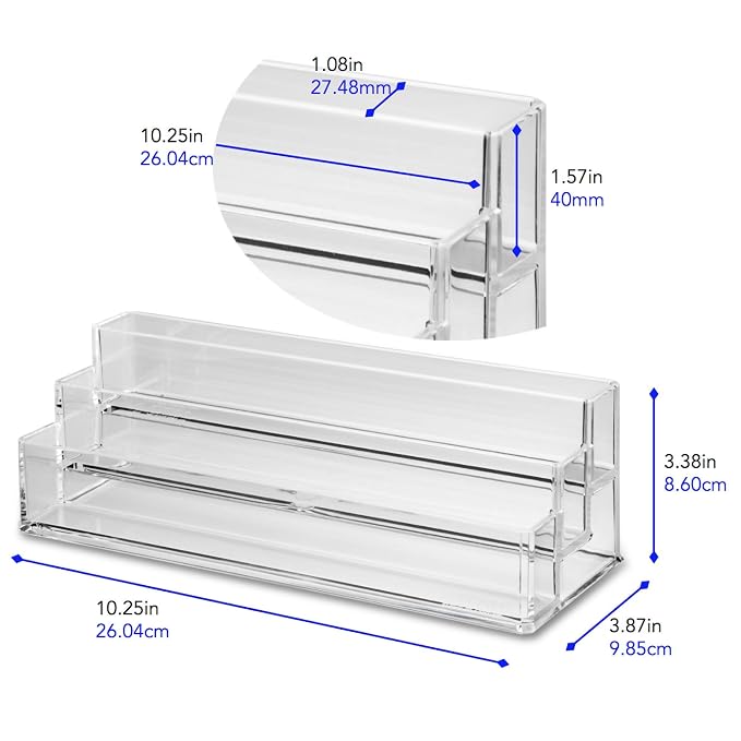 byAlegory Tiered Acrylic Eyeshadow Palette Makeup Organizer | 3 Tier Cosmetic - Image 5