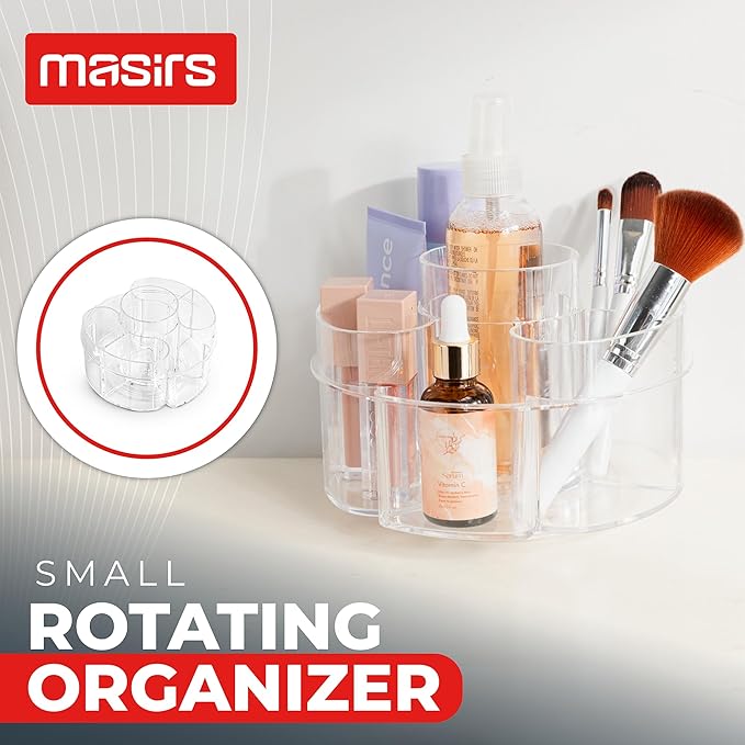 Masirs Small 360 Rotating Makeup Organizer - Image 2
