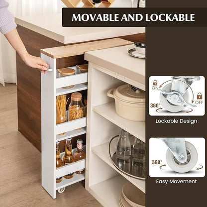 LOKO Slim Storage Cart, 4-Tier Rolling Cart - Image 6