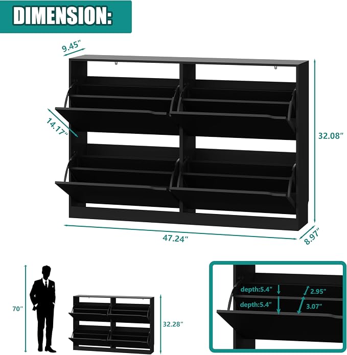 Xixini Shoe Storage Cabinet for Entryway - Image 2