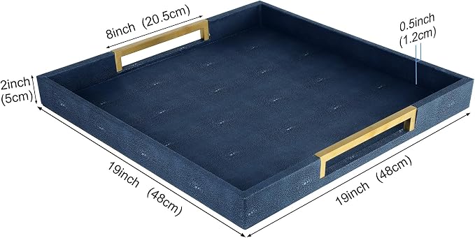 HofferRuffer Faux Leather Serving Tray - Image 2