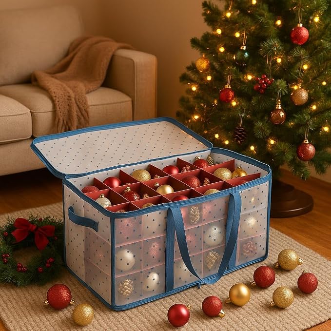 Christmas Ornament Storage Box 128 Capacity - Image 4