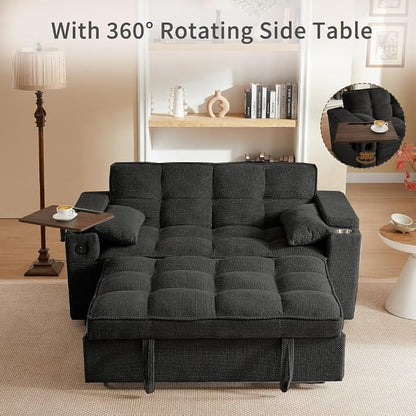 hansones 66" 3-in-1 Folding Convertible Sofa Bed, Queen Size Pullout Sofa - Image 3