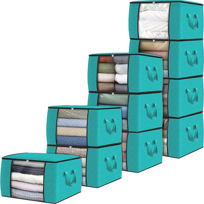 Fab totes Storage Bags, Clothes Blanket Storage Bins Foldable Closet Organizers by Fabtotes