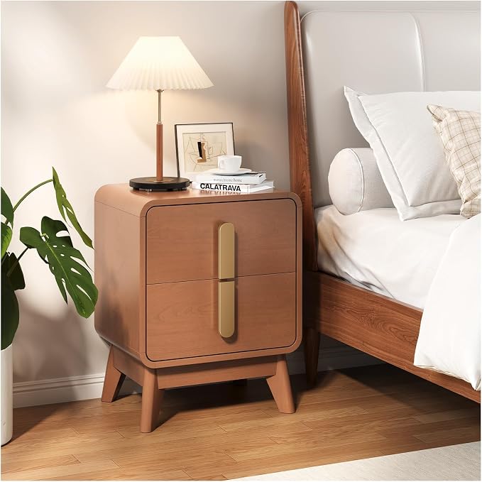 Night Stand Set 2, Mid Century Modern Bedside Table - Image 6