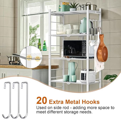 Himix Storage Shelves with 20 Hooks, 5-Tier Foldable Shelves - Image 5