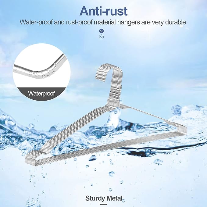 SPECILITE Wire Hangers 50 Pack, Metal Wire Clothes Hanger Bulk - Image 2