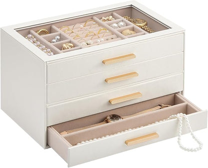 Lolalet Jewelry Box Organizer, 4-Layer Jewelry Organizers and Storage Case by Lolalet