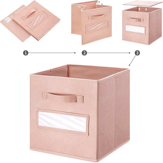 11 Inch Storage Cube, Storage bin, cube storage Foldable Fabric Cube Storage - Image 4