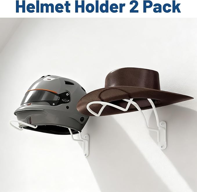 2 Pcs Helmet Rack Hanger Wall Mount Display, Helmet Holder Hooks Wall Mount - Image 7