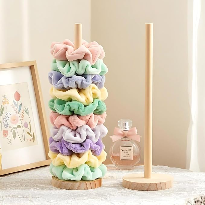 2 Pcs Scrunchie Holder Stand Hair Tie Organizer Vertical 15-20 Scrunchies Hairs by Unknown