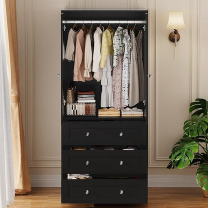 VOWNER 71" Tall Armoire Wardrobe Closet - Image 5