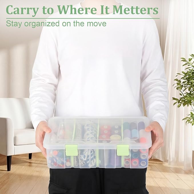 BTSKY Clear Plastic Dividing Storage Box - Image 5