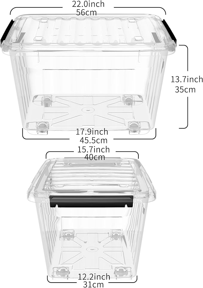 Cetomo 60Qt*6 Plastic Storage Bins, Storage Box, 6 Pack, Organizing Container - Image 3