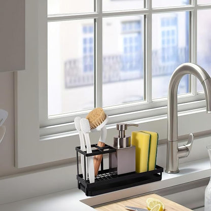 Toothbrush Holders Toothpaste Organizer Bathroom Accessories, Matte Black | - Image 6