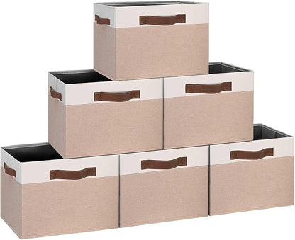 GhvyenntteS Large Fabric Storage Bins 6 Pack, Foldable Closet Storage Bins by GhvyenntteS