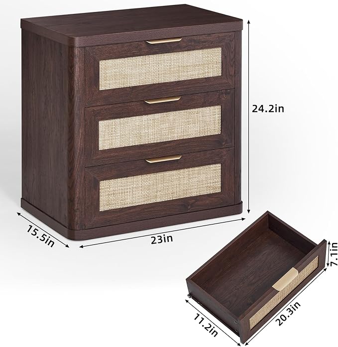 LEYAOYAO Rattan Night Stand - Image 3