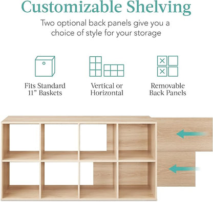Best Choice Products 8-Cube Storage Organizer, 11in Shelf Opening, Display Shelf - Image 4
