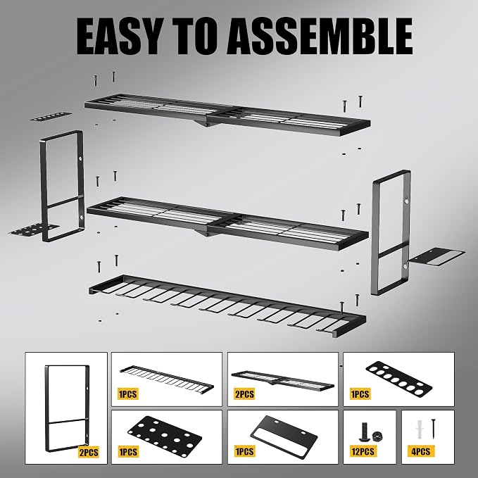 Heavy Duty Power Tool Organizer Wall Mount, Metal Tool Storage Rack Loads 320lbs - Image 8