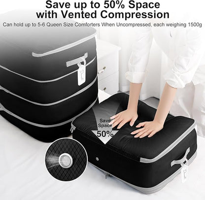 Comforter Storage Bag - 130L Large Capacity Blanket Storage Bags 4-Layer Ultra - Image 3