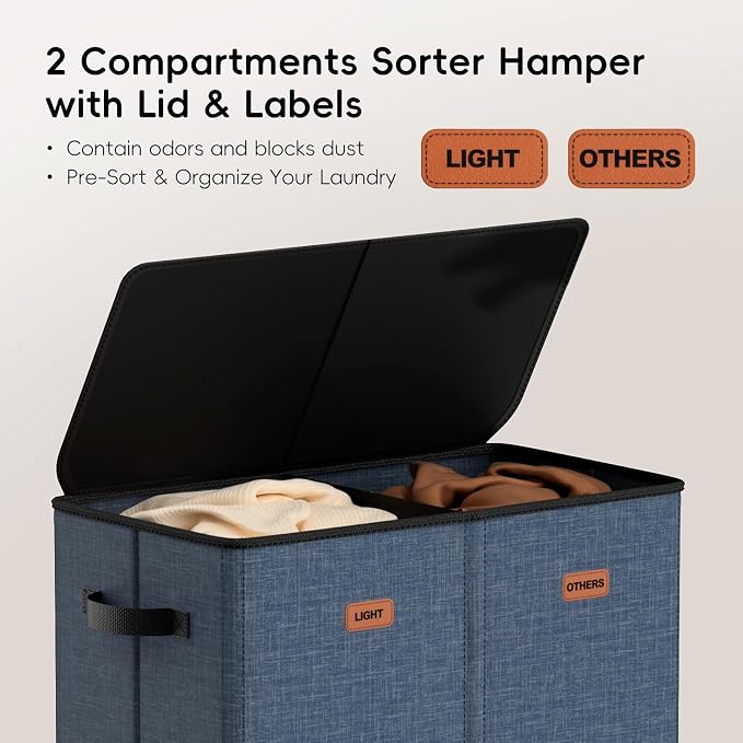 150L Double Laundry Hamper - Image 5