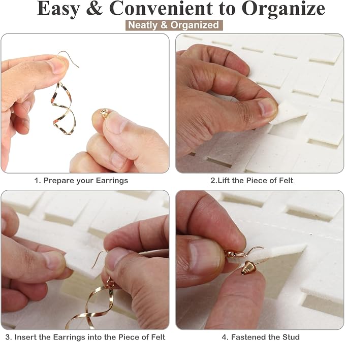 Resovo Hanging Earrings Organizer, Earring Holder & 20 Hooks, Holds Up To 300 - Image 4
