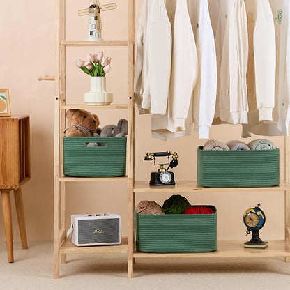 Large Storage Baskets for Shelves, Closet Organizers Bins for Clothes Blanket - Image 3